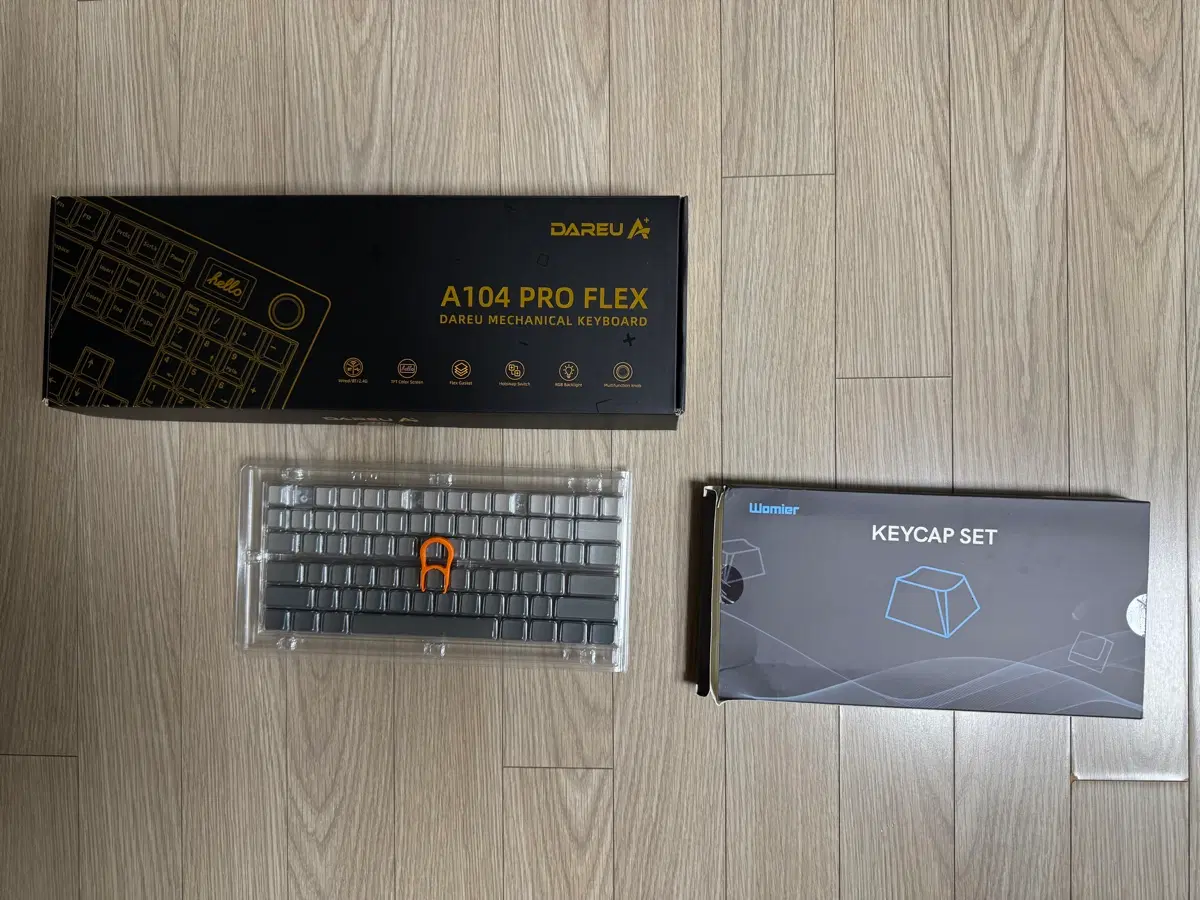 다얼유 a104 pro flex 알루비얼골드 + 키캡
