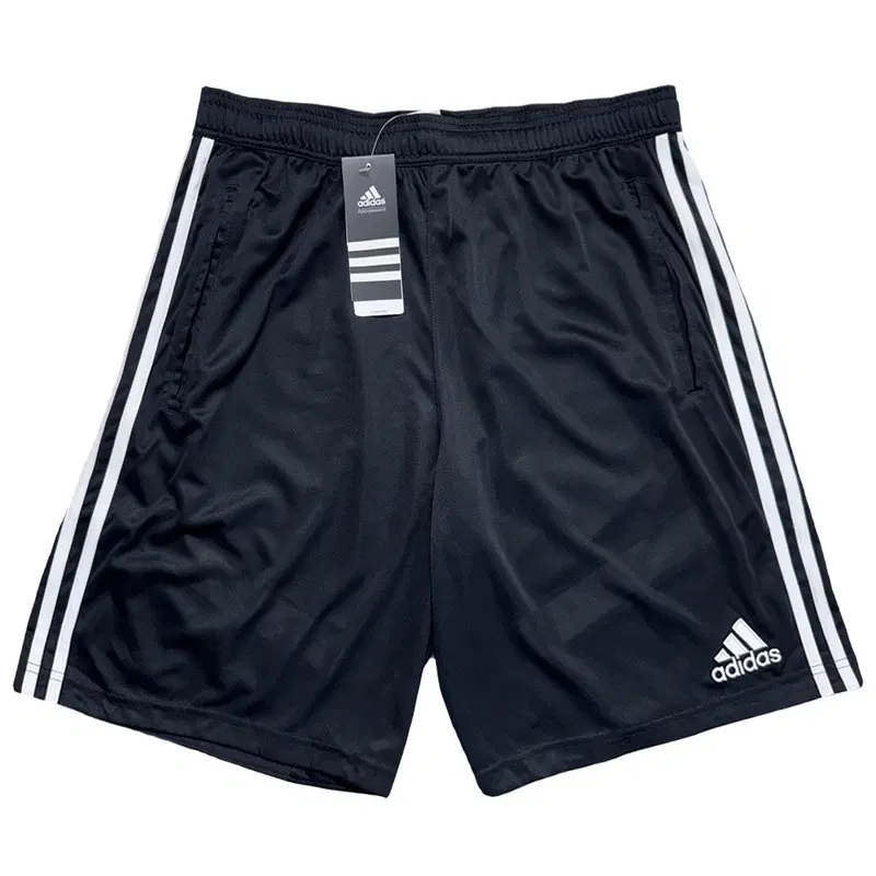 새상품 ADIDAS 삼선 트레이닝 쇼츠 블랙 110