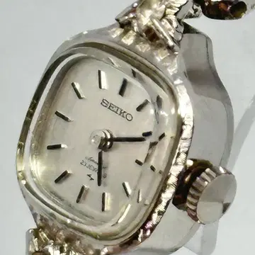 SEIKO 여성용 수동 와인딩 손목시계 작동품 앤티크 레트로 16cm 스퀘어