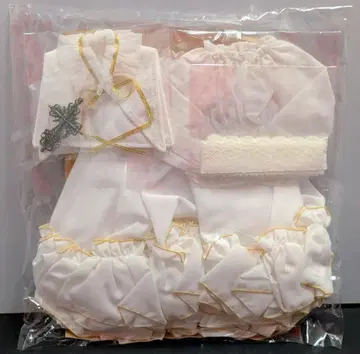 3인 마녀 40cm-60cm 사이즈 의상 성가대 드레스 세트 전반기 오프화이트 x 금