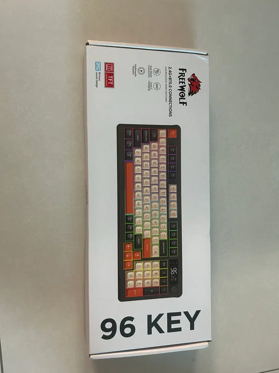 (테무) 프리울프 96키 2.4G+BT5.0 무선 키보드