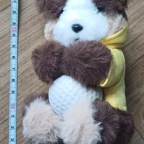 골프공 곰 클립 키링 인형