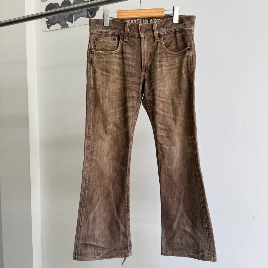 EDWIN (Made in Japan) 브라운 부츠컷 데님 팬츠