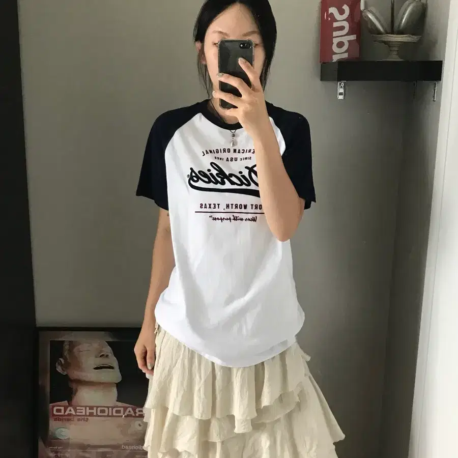 디키즈 중앙 빅 로고 나그랑 반팔티