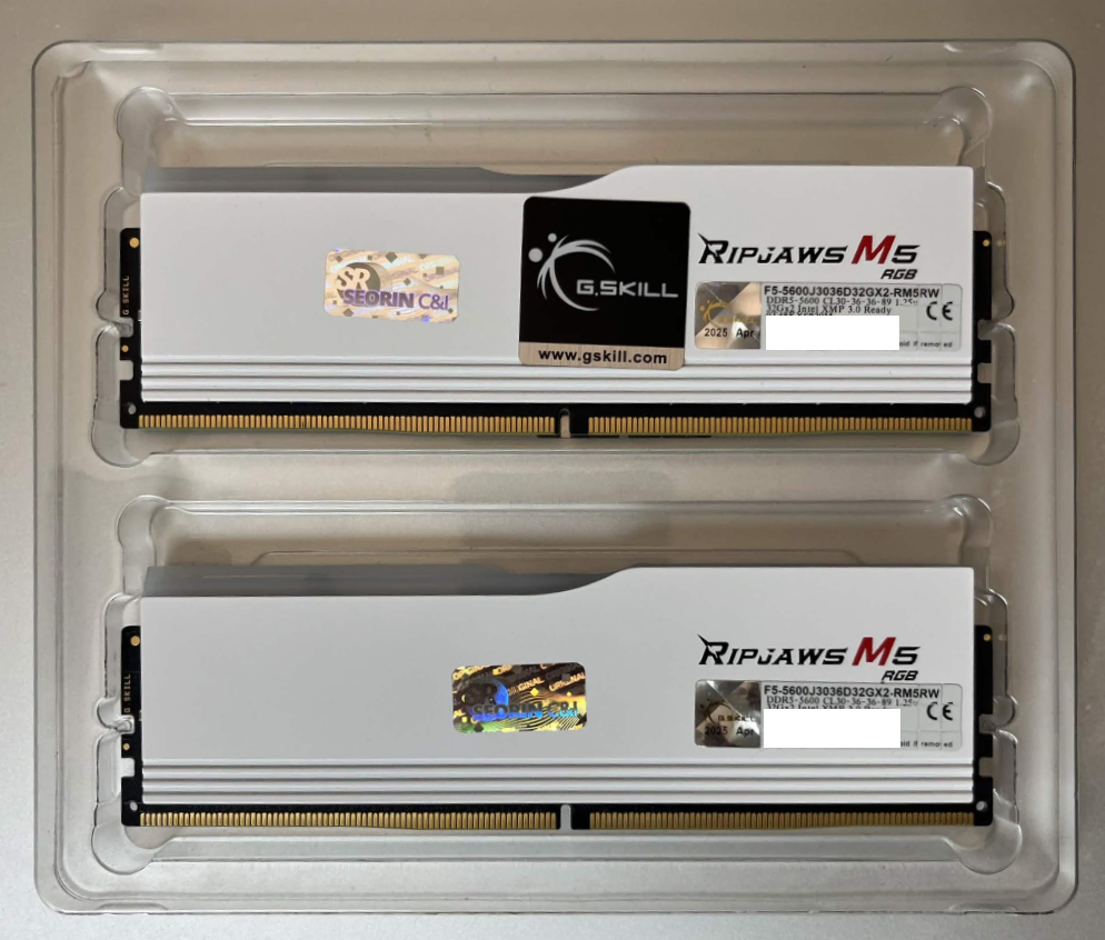 G.SKILL Ripjaws M5 RGB ddr5-5600 64GB(32GX2) 화이트