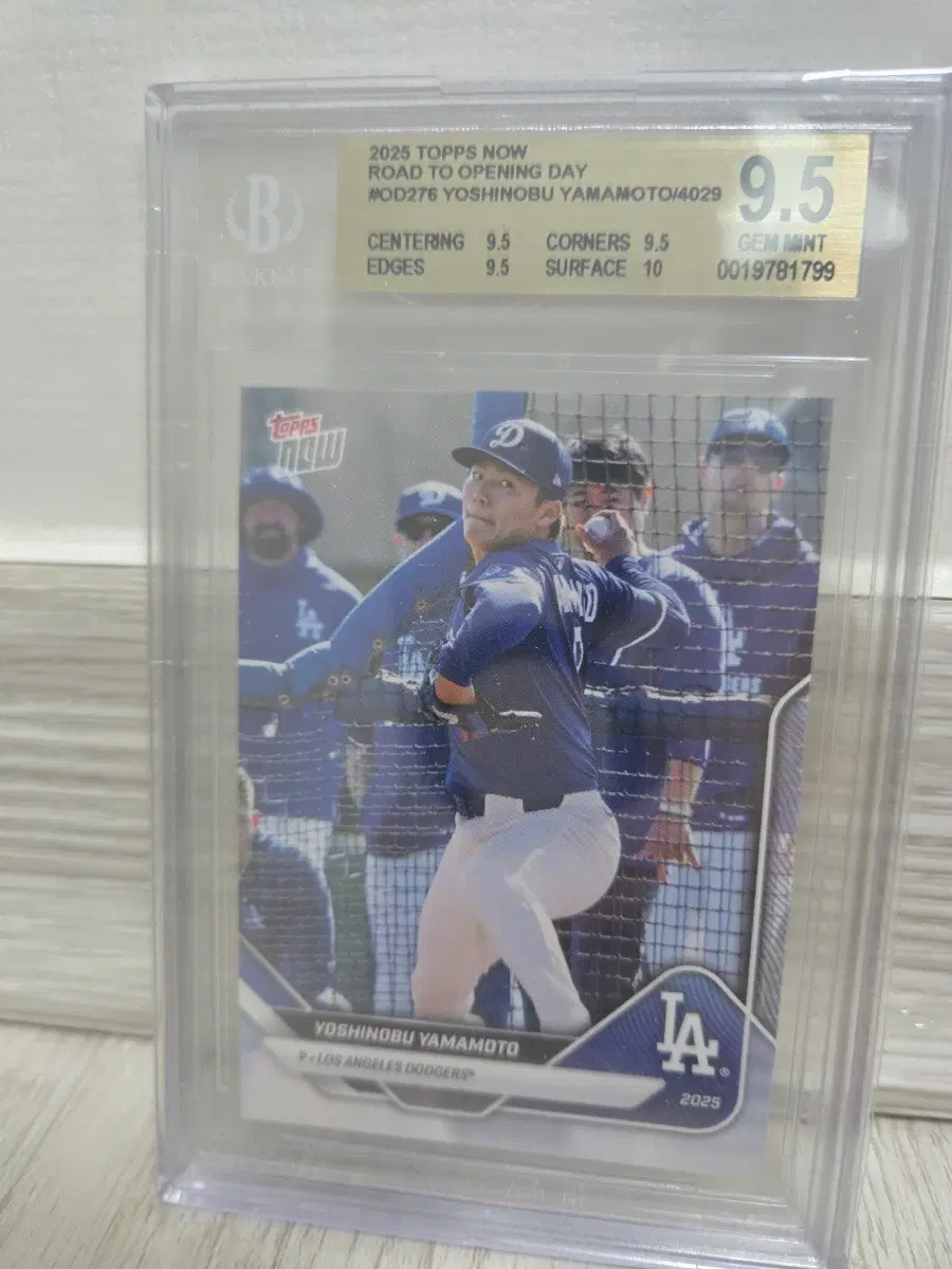 2025 Topps Now Road to Opening Day #OD276 야마모토 요시노부 BGS 9.5