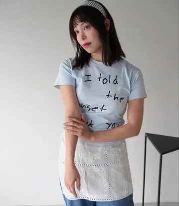 [ SANSeLF ] 아트 레터링 컴팩트 T셔츠 saw26s079