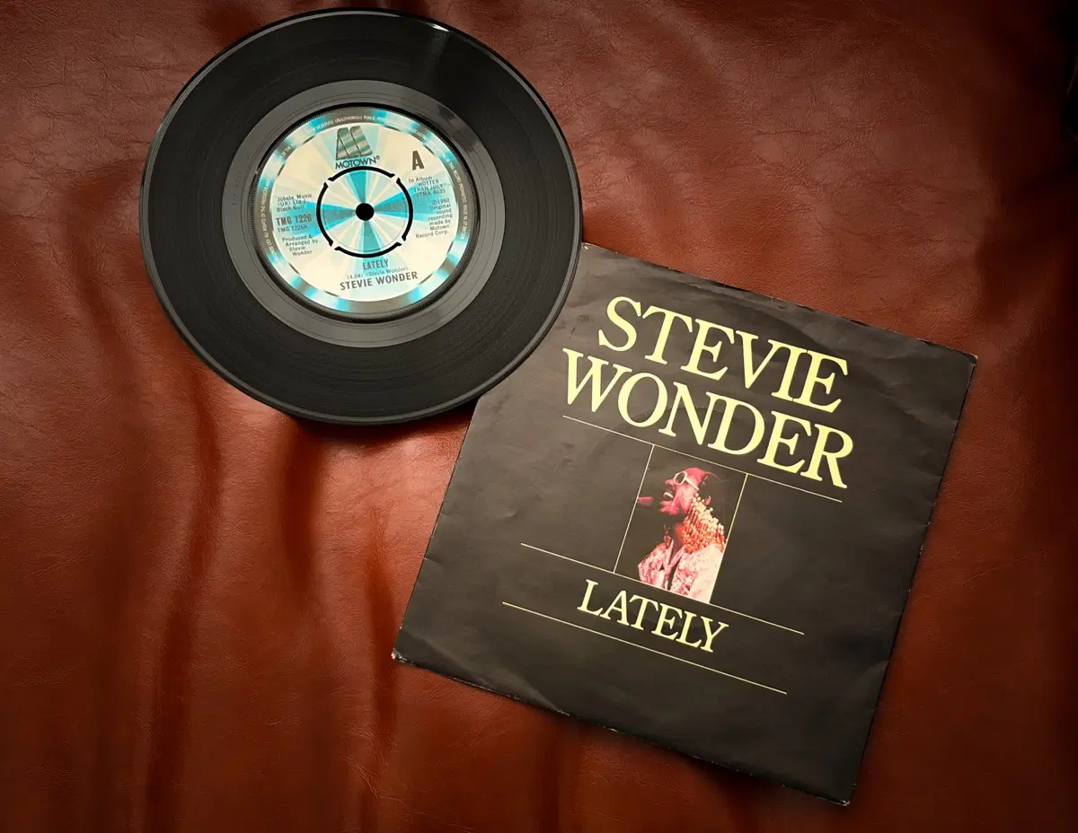 영국초반 스티비원더 Lately 7인치싱글 LP 레코드 Stevie Wonder