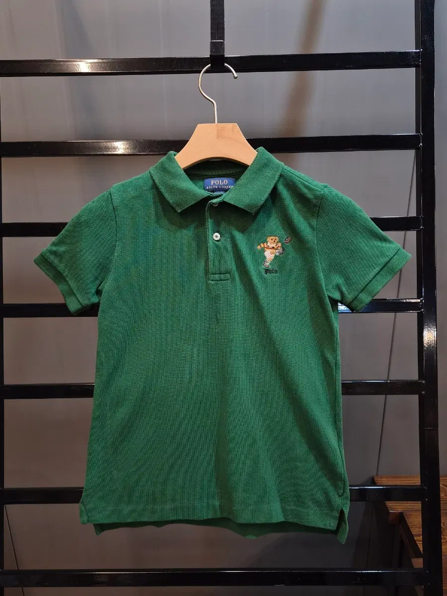 [6/120] 폴로 랄프로렌 POLO 키즈 폴로베어 피케 카라 반팔티 그린 2.9