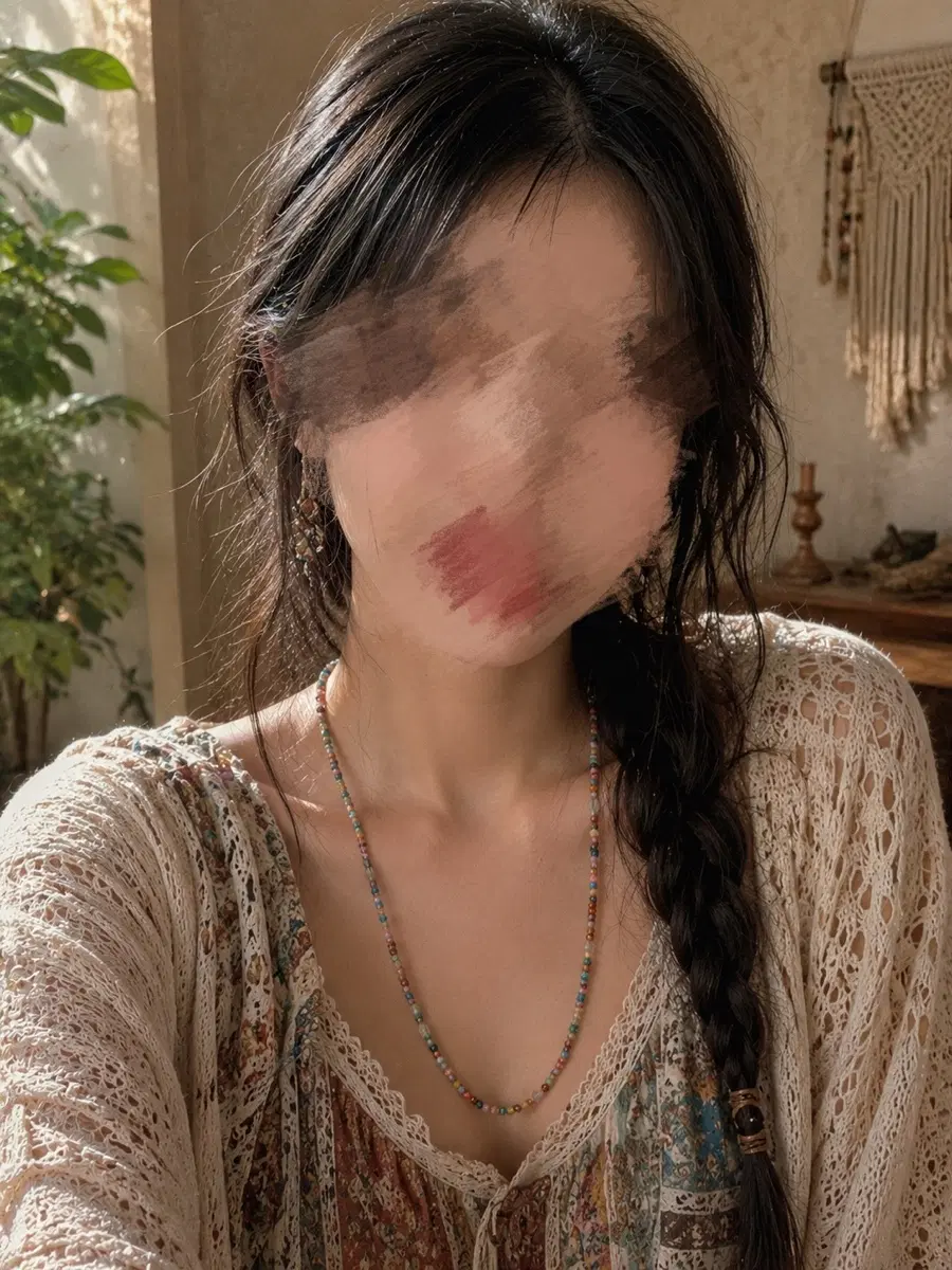 [핸드메이드] 빈티지 비즈 목걸이