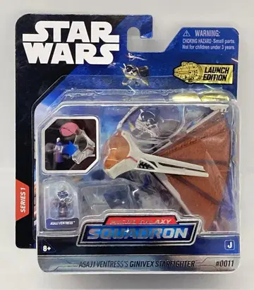 JAZWARES SERIES 1 / MICRO GALAXY SQUADRON ASAJJ VENTRESSS GINIVEX STARFIGHTER / LAUNCH EDITION 0011