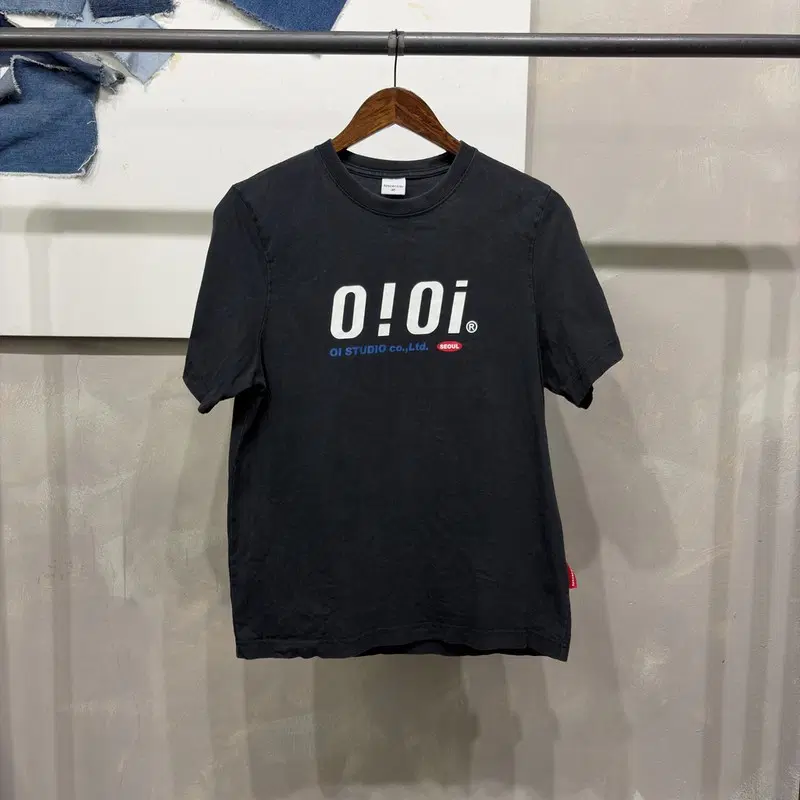 (95) 오아이오아이 캐주얼 스트릿 빅로고 프린팅 반팔 티