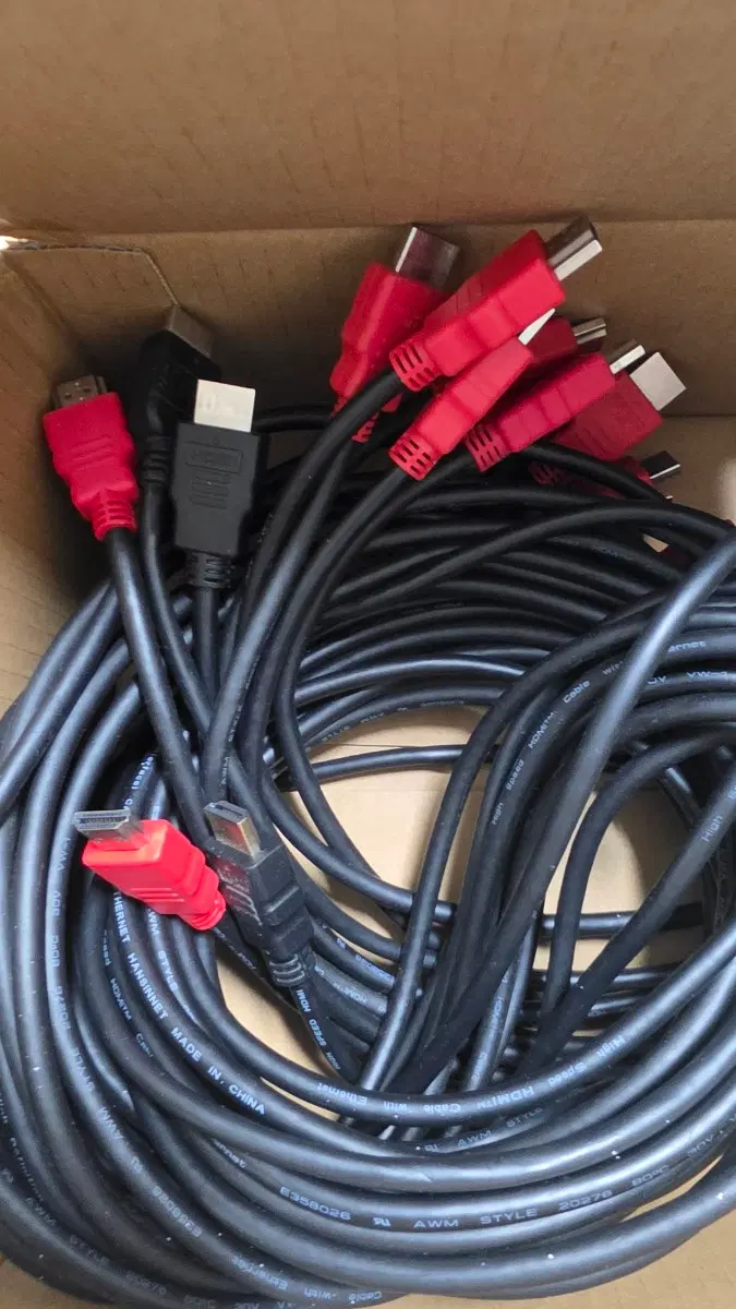 중고 HDMI 케이블 10개