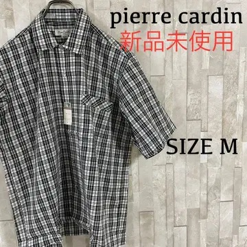[ 미사용 새상품 택 포함 ] pierre cardin 반팔 셔츠 사이즈 M 체크