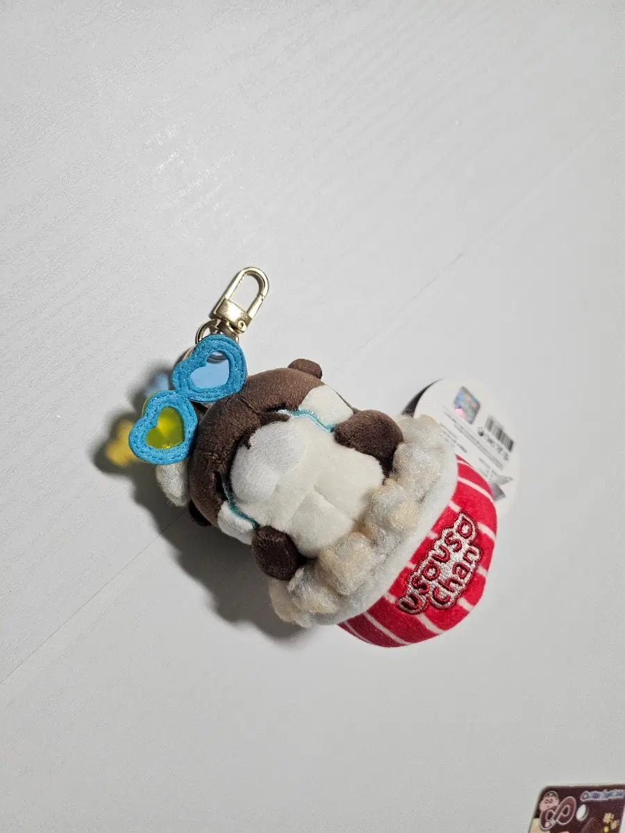 (새상품) 우소우소짱 무비팝콘 다크브라운 8cm 인형 키링