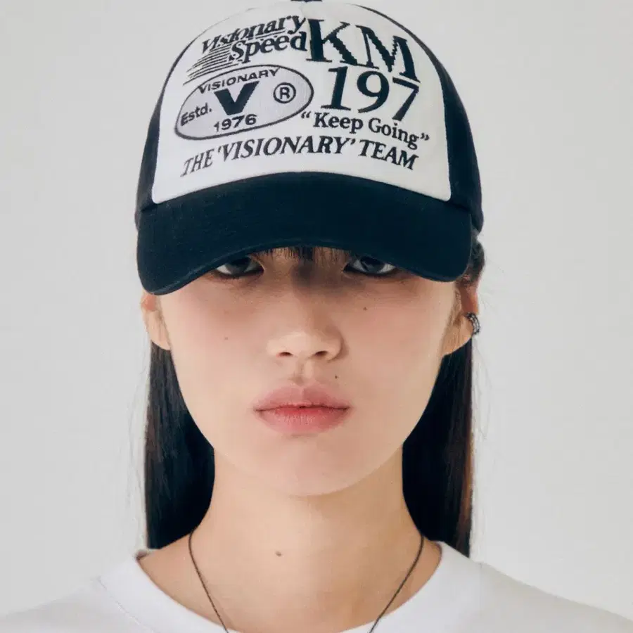 비전스트릿웨어 Speed Ball Cap 화이트 트러커 캡 모자
