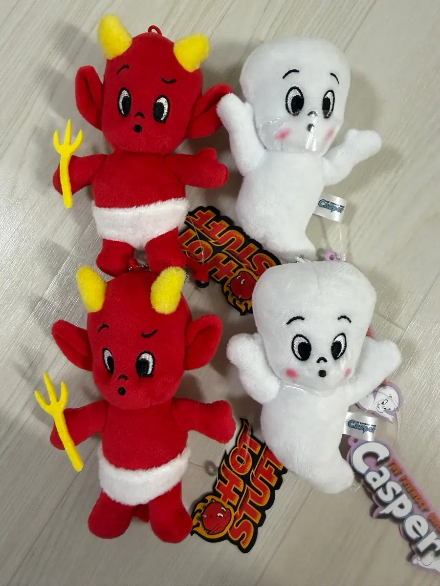 (2개 세트) 핫스터프 캐스퍼 약 12cm 악마 유령 꼬마유령 인형 키링