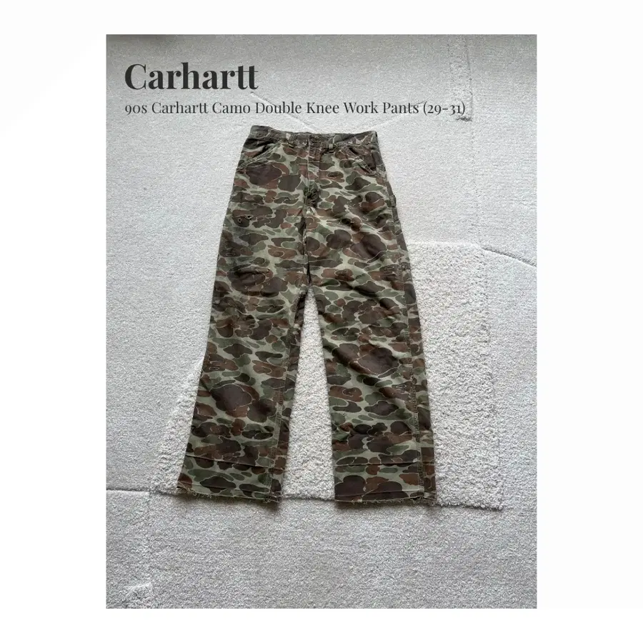90s Carhartt 카모 워크 팬츠 (29-31)