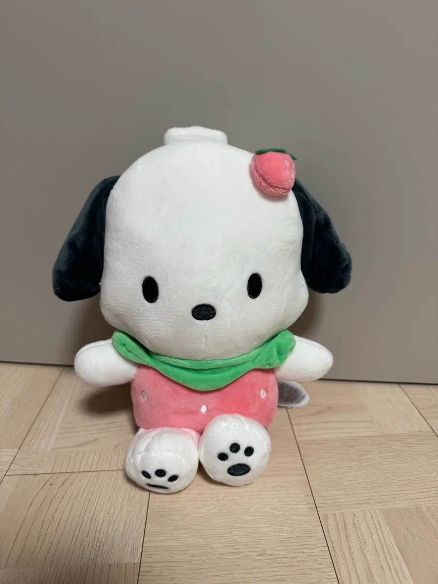 산리오 폼폼푸린 딸기 인형