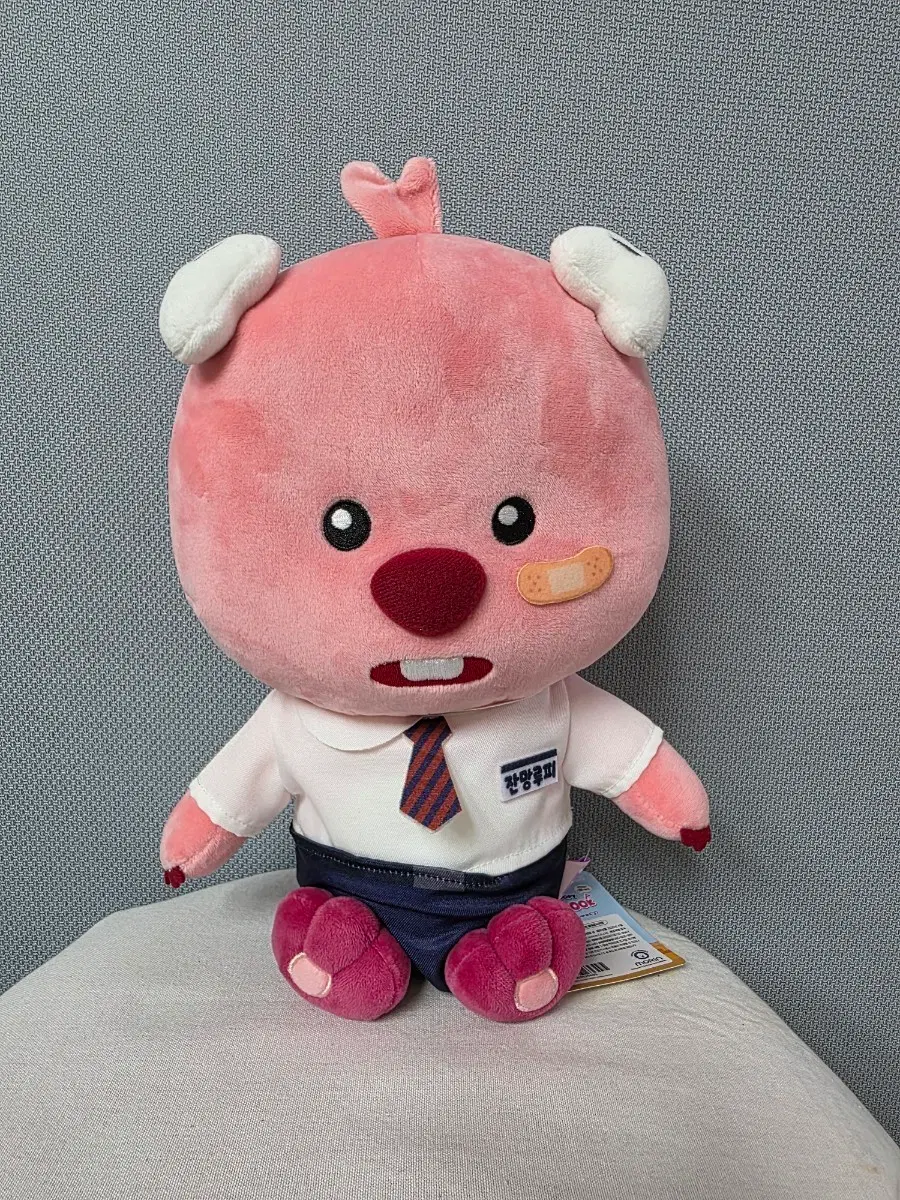 [정품/새상품] 잔망루피 스쿨룩 28cm 봉제 중형 인형 네이비(남)