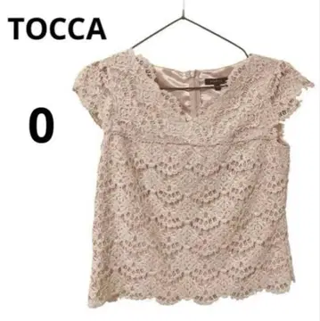 TOCCA 올리브 전체 레이스 블라우스 레이스 티셔츠 핑크 토카 0