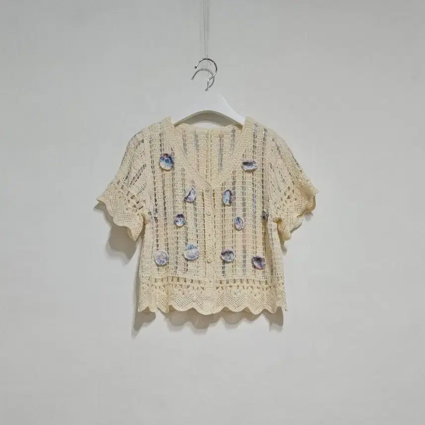 입체플라워 크로셰 가디건