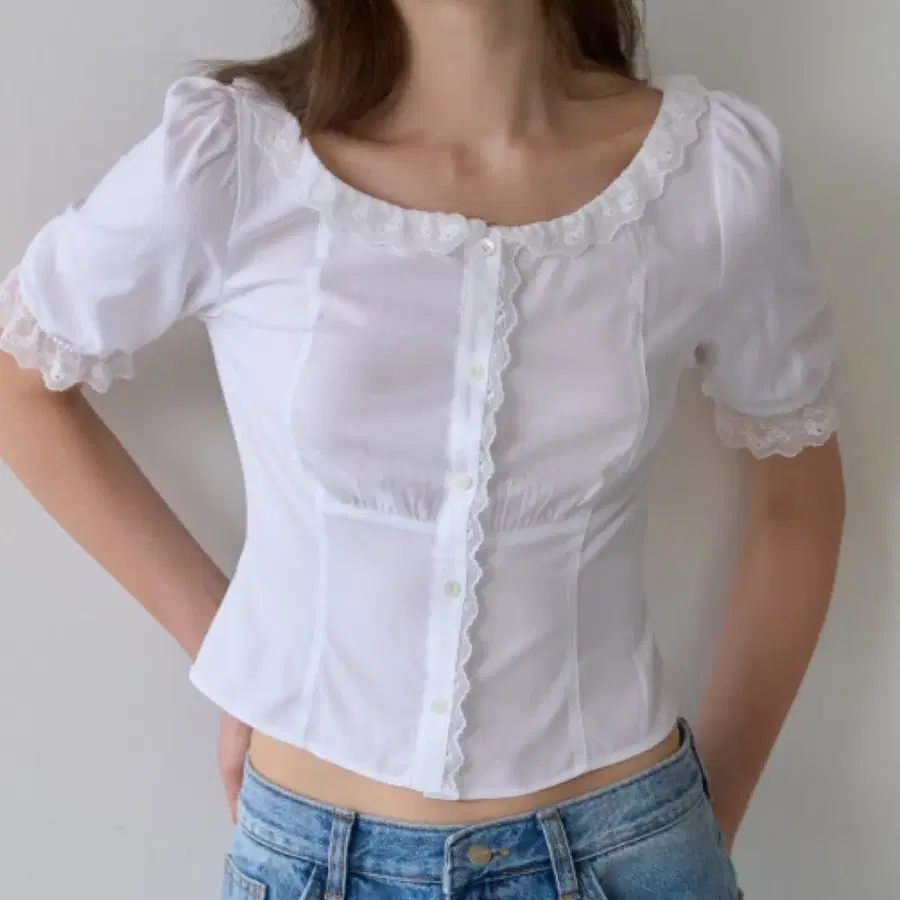 (새상품) 르베인 lebane Jane Lace Blouse