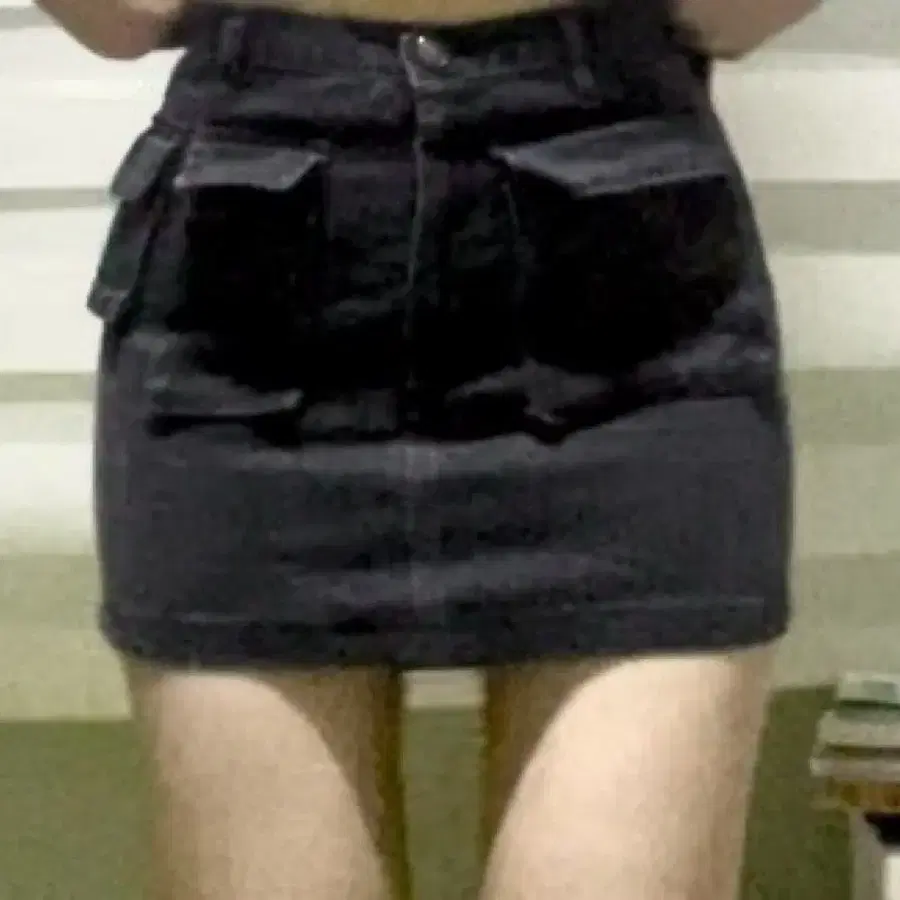 일브 빈티지 포켓 카고 데님 스커트 치마 일본