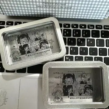 Y2K 서브컬처 실버 투명 창 틴케이스 미니 포카 보관함