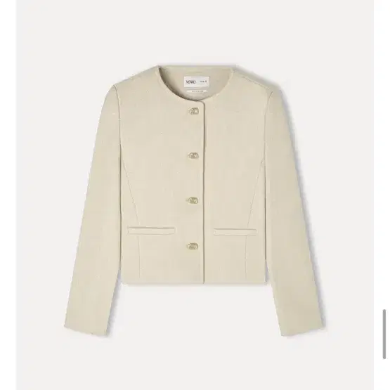 미쏘 울 라운드 자켓 베이지 S