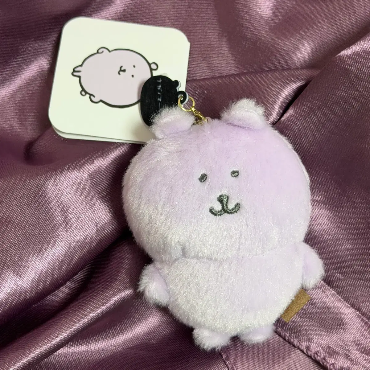 컬러한 나가놈의 쿠마 연보라 농담곰 마스코트 인형 키링 나가노마켓