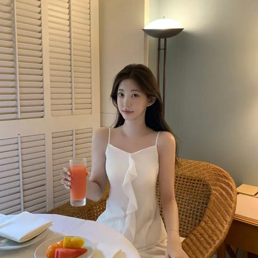 제니오 카바나 프릴 탑 (아이보리m)