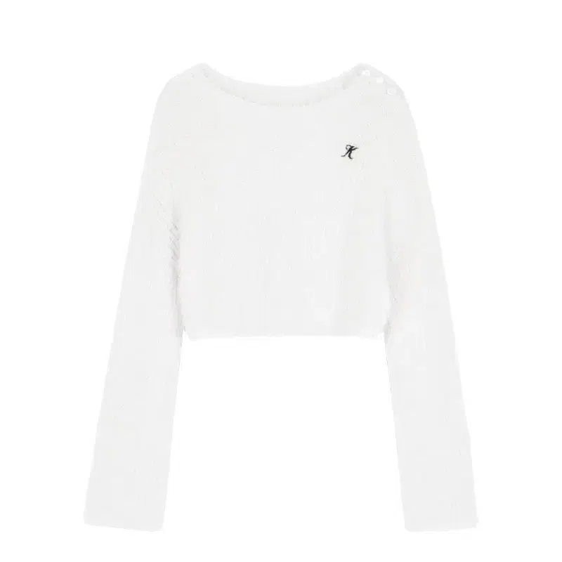 Cloud one-shoulder button knit