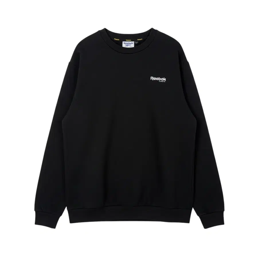 (2XL) 리복 스몰로고 맨투맨 블랙