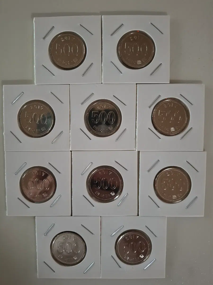 2017년500원 완전미사용 (10개 몽땅드립니다)