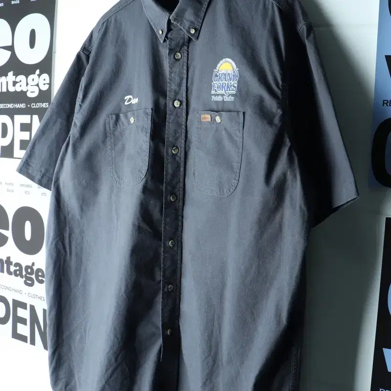 (2XL-3XL) 칼하트 반팔 카라 티셔츠 USA 워크셔츠-H35980
