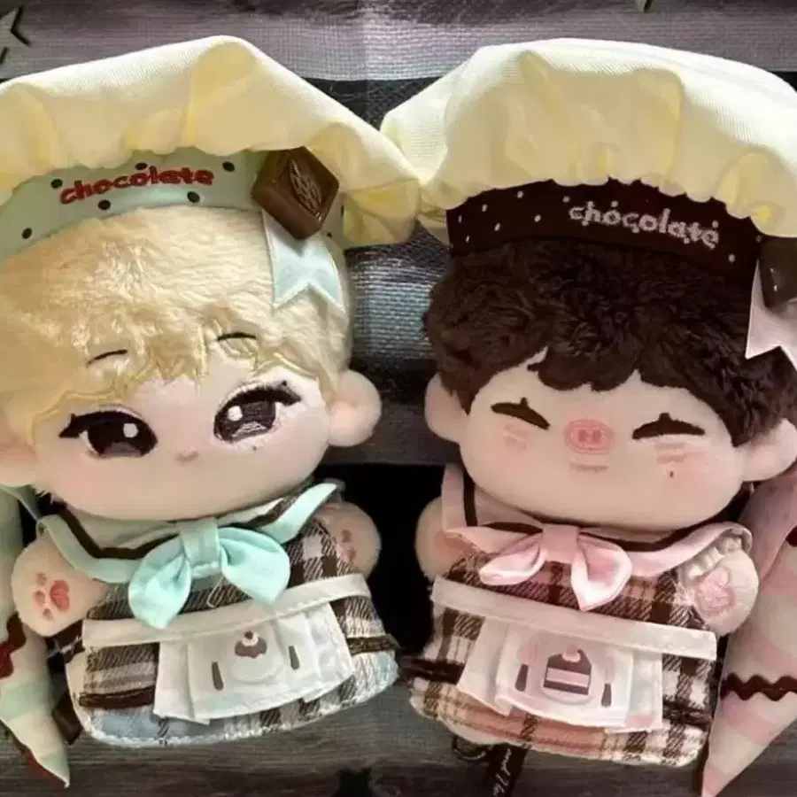 10cm 초콜릿 셰프 인형옷세트 2종
