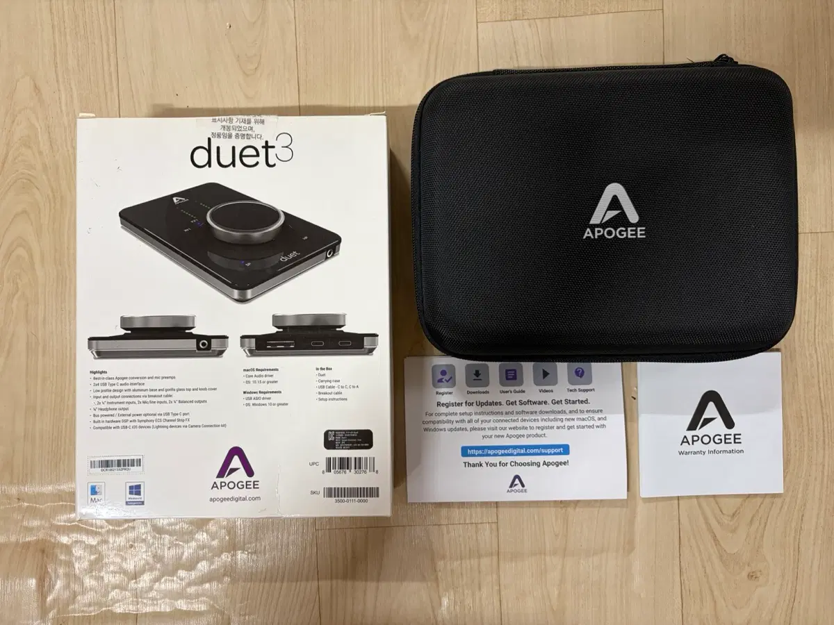 아포지 Duet 3 + 독 오디오 인터페이스 풀박스