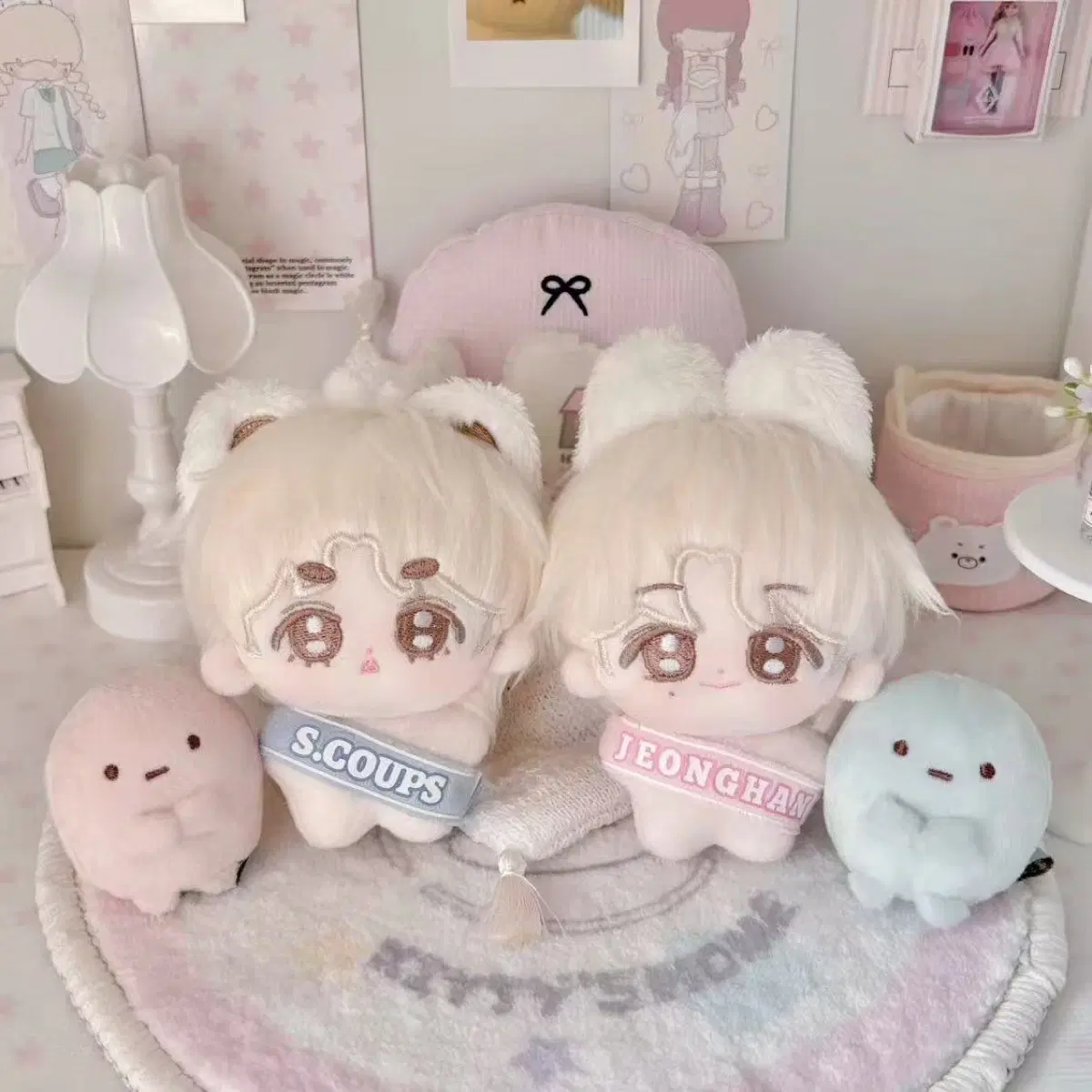 세븐틴 에스쿱스 &정한 10cm 솜인형