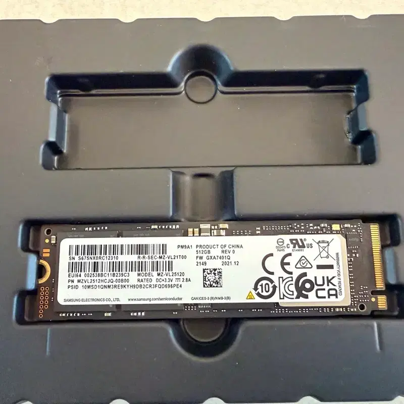 삼성 pm9a1 nvme 512g SSD 4장