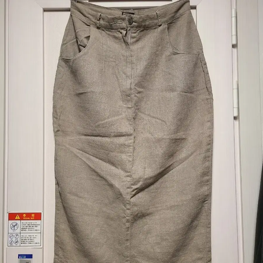 Lote 카키 린넨 스커트 s 사이즈