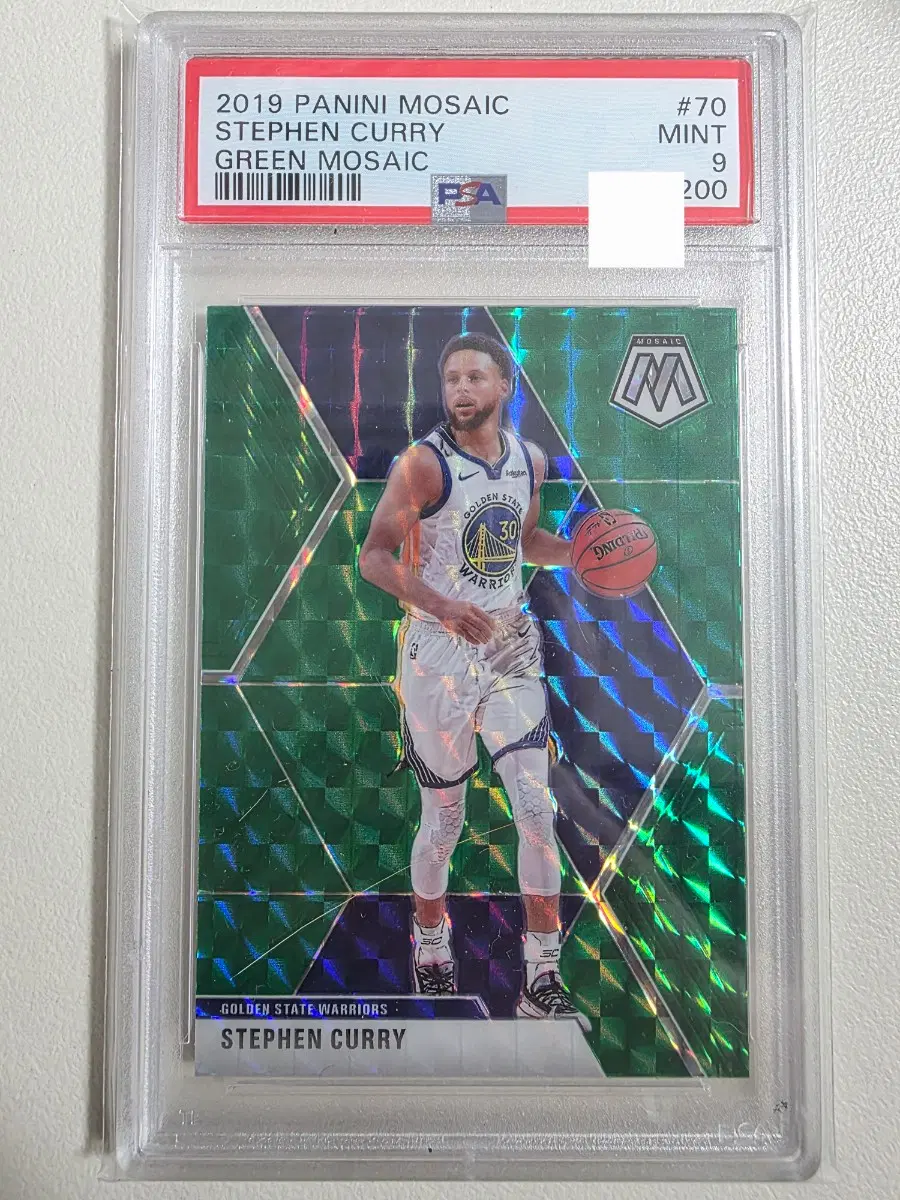 2019-20 nba 스테판 커리 파니니 그린 모자익 카드 psa 9