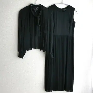 GENIE SOIR 도쿄 소와르 블랙 포멀 플리츠 셋업