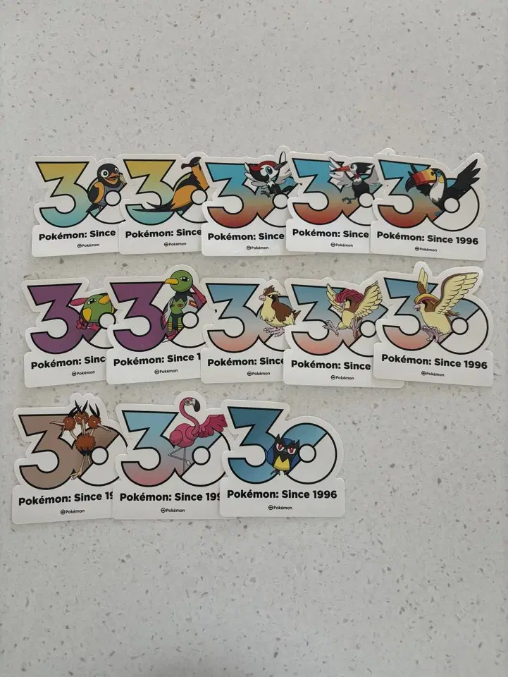 포켓몬 30주년 스티커 새 포켓몬