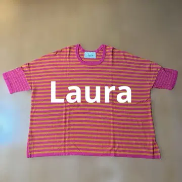 여름 SALE 새상품급 Laura 보더 상의 비타민 컬러 썸머 니트