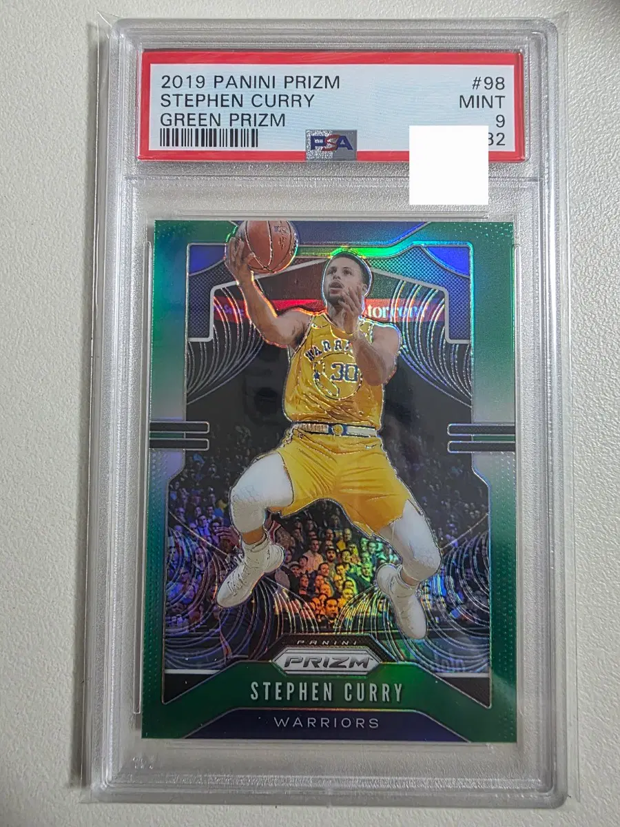 2019-20 nba 스테판 커리 파니니 그린 프리즘 psa 9