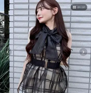 NOMAE 아메스리 리본 블라우스 블랙