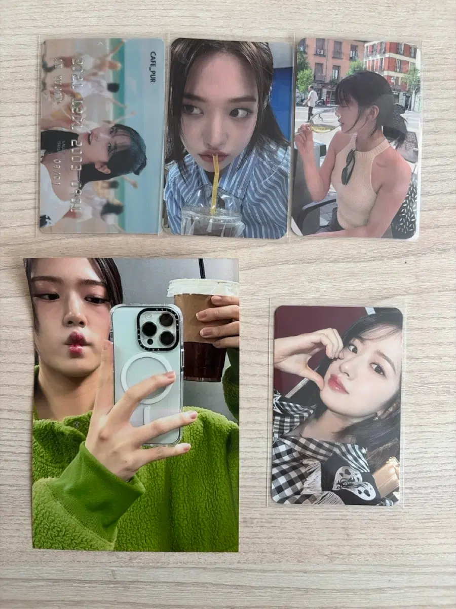 안유진포카 쇼왓아이해브 앙콘 다이브존 유진+생카 특전 카드 엽서 포카 2장 세투 써게 팔아요