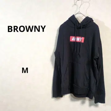 브라우니 남성용 ARMY 프린트 블랙 후드티 M 사이즈 N266