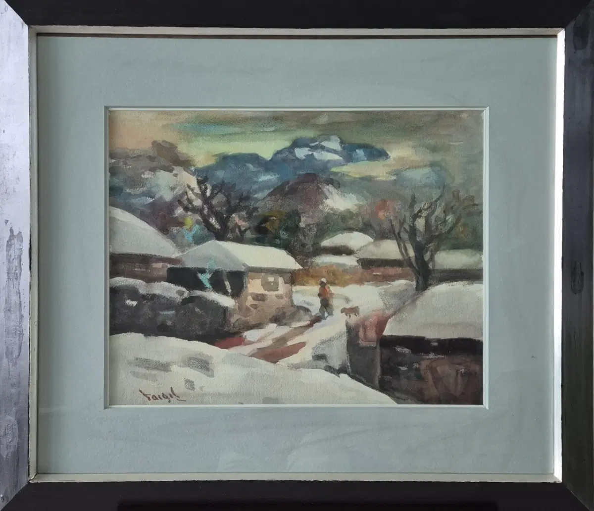 이태길 화백-설경(56cm x 44cm)/출품작/보증서